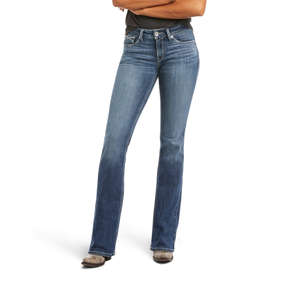 Ariat Real Denim Mid Rise Western Cowgirl Bootcut Entwined Jean. Size 32R